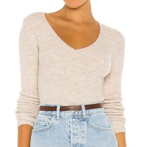NWT Privacy Please Luke V Neck Sweater Taupe XS